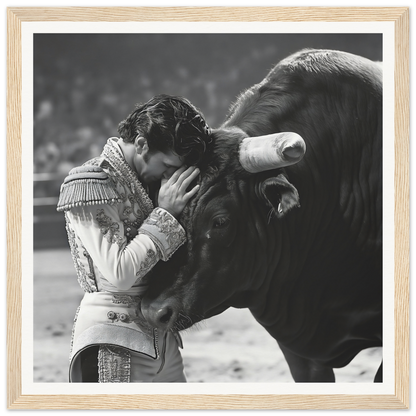 Matador in ornate uniform facing bull, special edition art on archival museum-quality paper