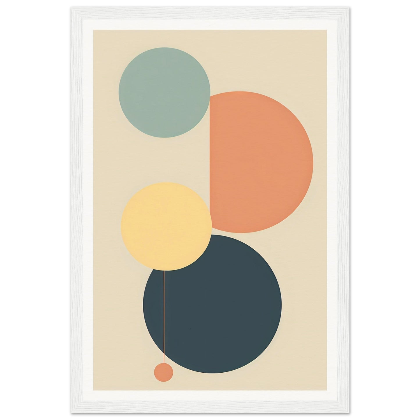 Abstract geometric composition featuring overlapping circles in muted colors.