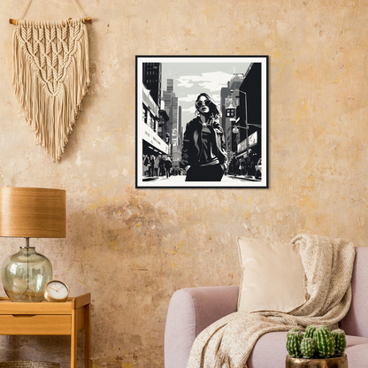 Black and white framed photo on textured wall from Chic City’s Echoes special edition art™