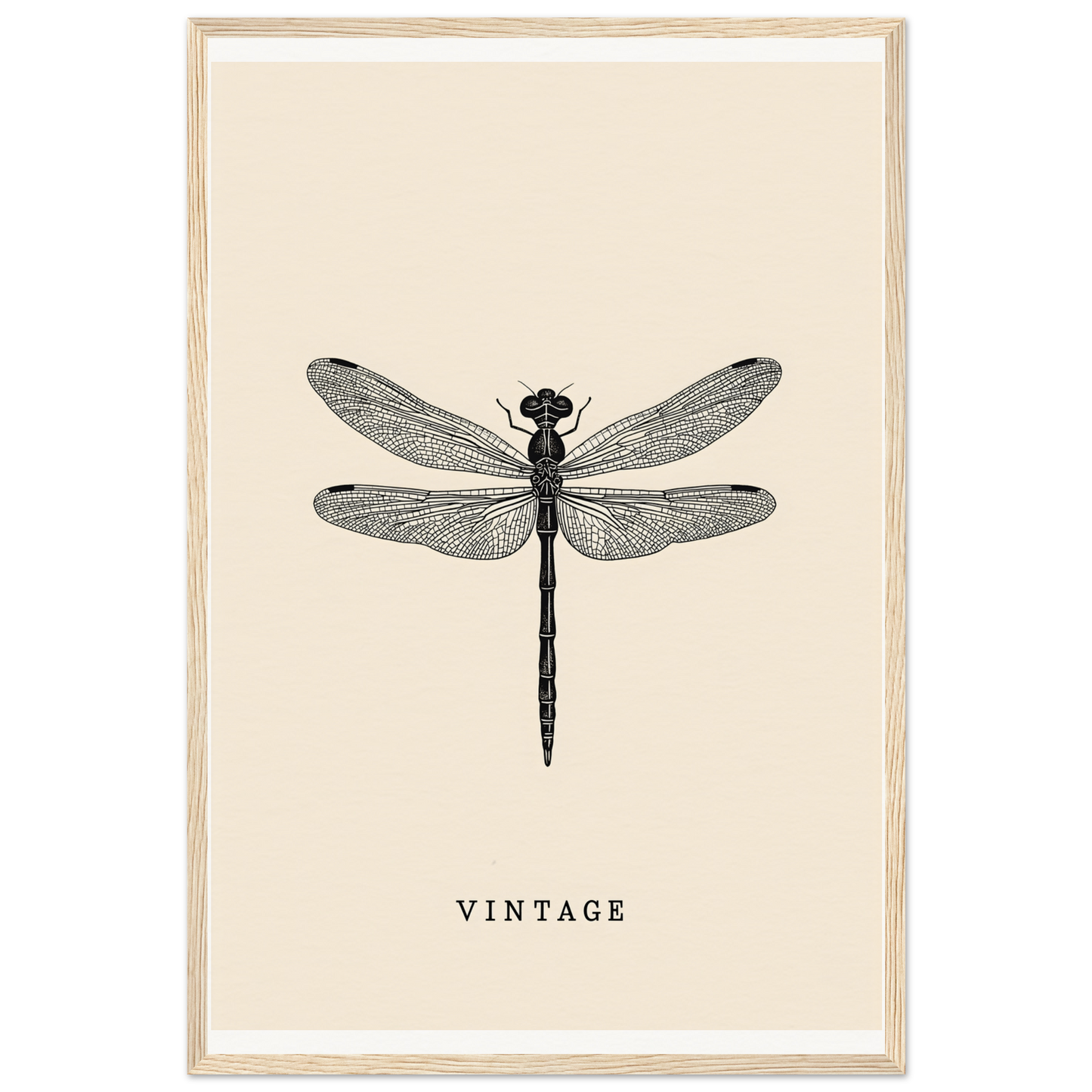 Vintage dragonfly framed wall art, elegant home decor piece for stylish room decor, by Future Fashion Oracle™.