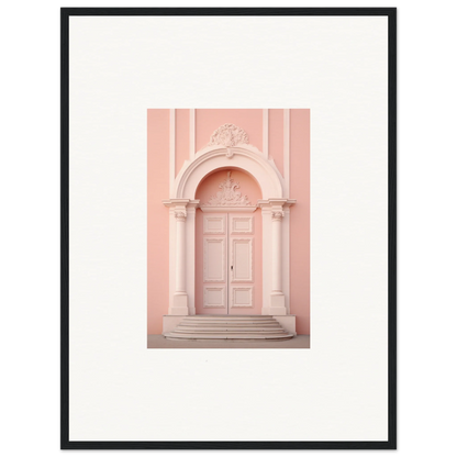 Elegant pink door and archway in Petal Whispers Portal special edition art™