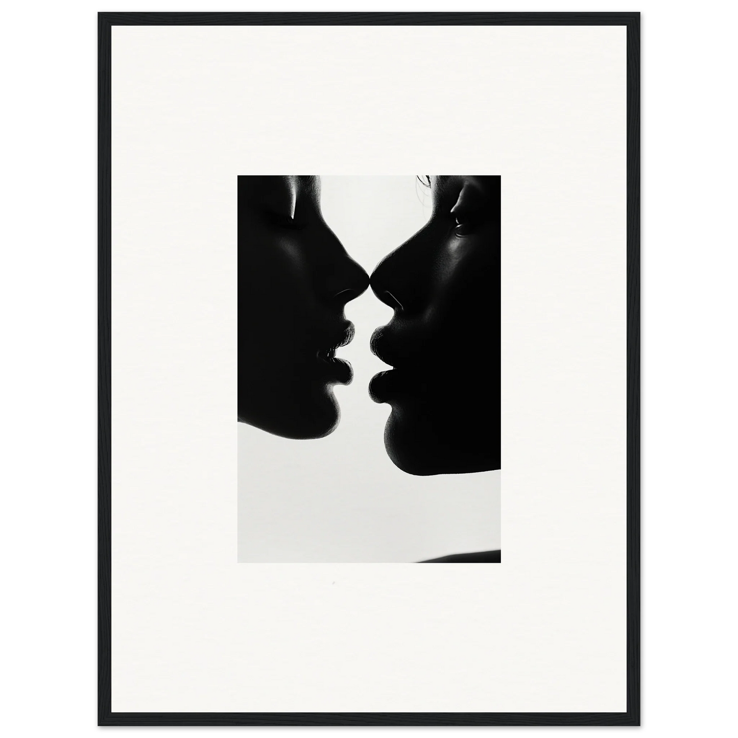 Silhouetted profiles in an intimate moment from Nights Echoes special edition art™