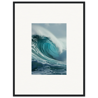 Powerful ocean wave with turquoise water for stunning Whispering Oceans wall art