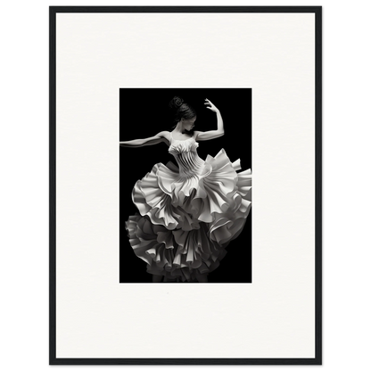 Dancer in ruffled dress twirling with Tangled Luminous Laces in special edition art