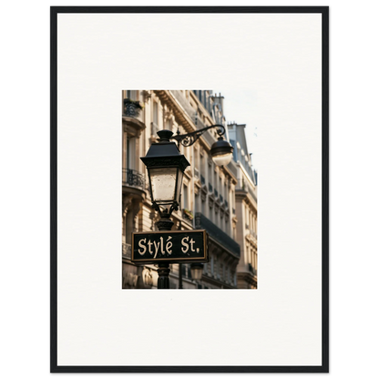 Street sign Style St and ornate lamp post for stylish room decoration wall art