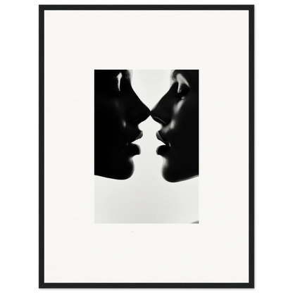 Two silhouetted profiles in mirrored design from Whispers Kiss Universes special edition art™