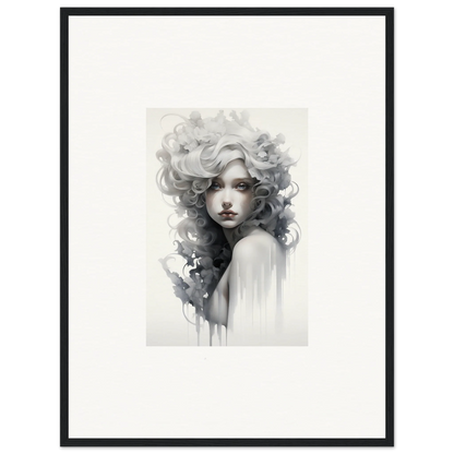 Artistic black and white portrait of flowing hair for Visions Veil Morphling art