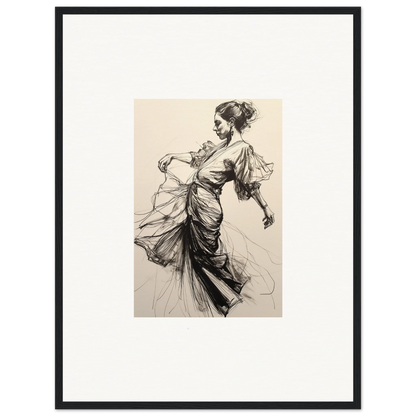 Elegant sketch of a figure in flowing dress for Midnight Dance Whispers special edition art™