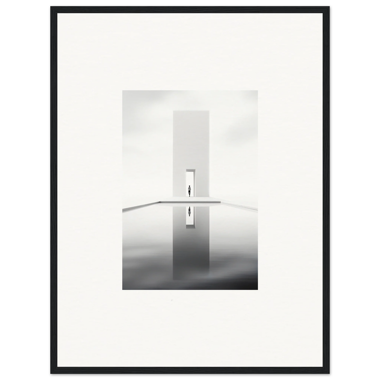 Black-framed minimalist art of a doorway in Dreamer’s Vanishing Silhouette special edition