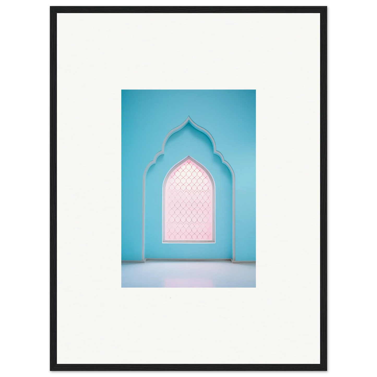 Ornate arched doorway in pink and turquoise from Souls Diffilveres Critfilters special edition art™