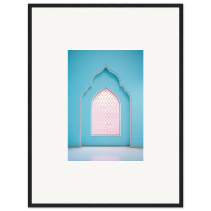 Ornate arched doorway in pink and turquoise from Souls Diffilveres Critfilters special edition art™