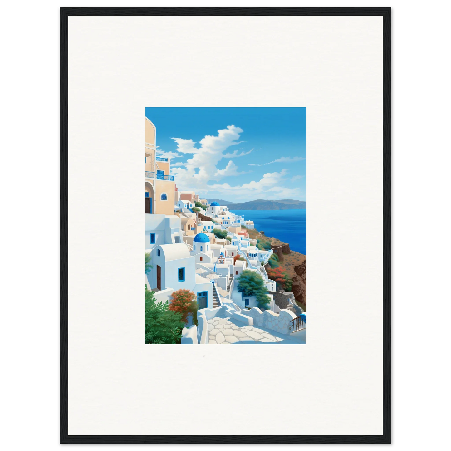 Framed Santorini photo from Sunday Stahl’s special edition art™ collection