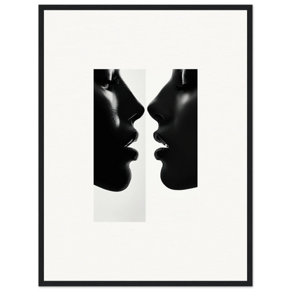 Two silhouetted profiles in black and white from the Liminal Echoes special edition art™