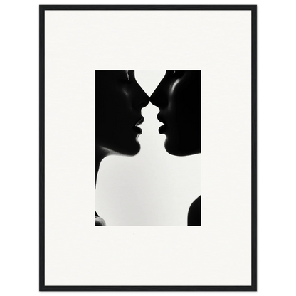 Two silhouettes in a near-kiss pose from the Shadowed Sédual Symphony art piece