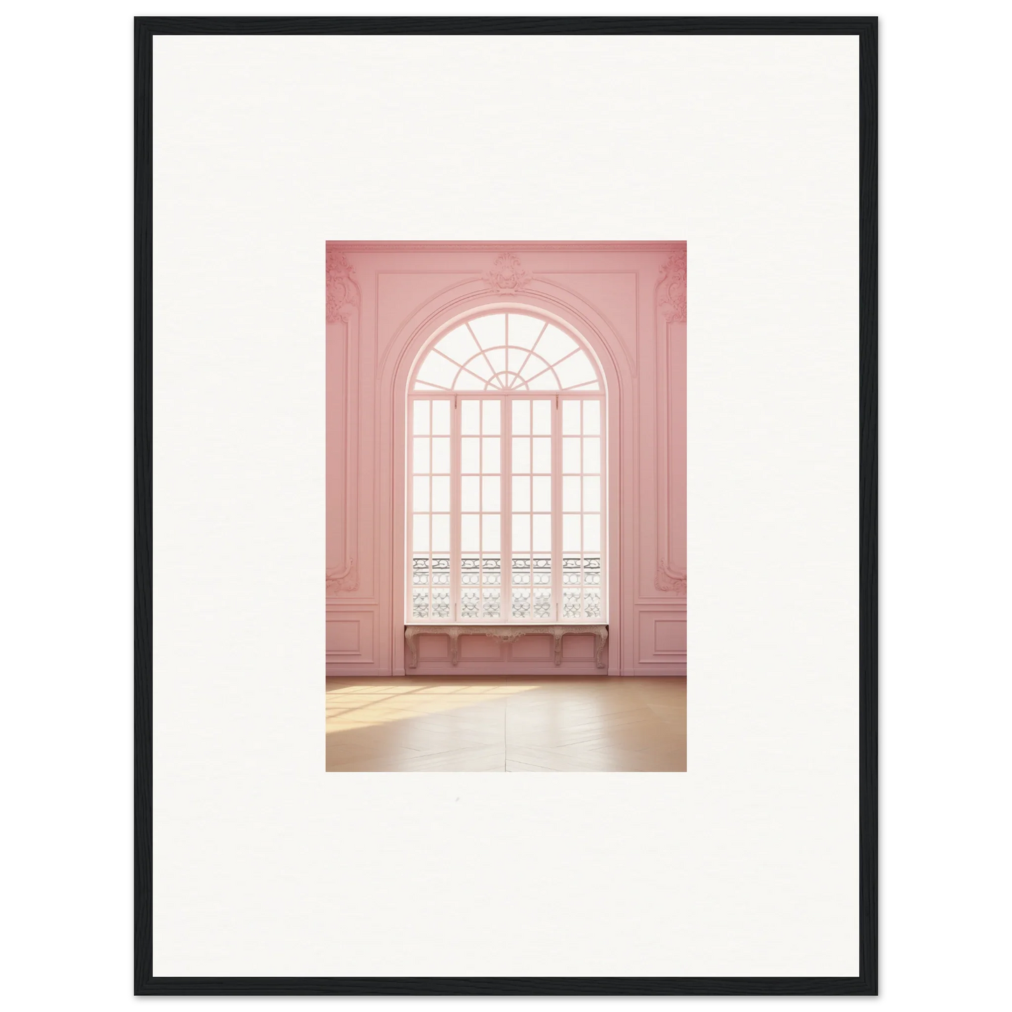 Arched window with pink trim in Ether Balcon Evolvement special edition art™ design