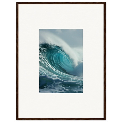 Powerful turquoise ocean wave canvas print for stunning room decoration wall art