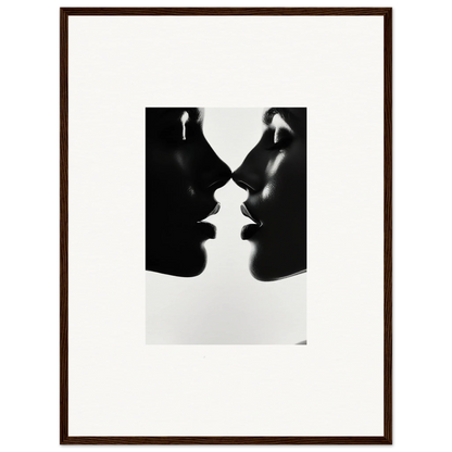 Eclipsing Soulcare Kisses special edition art™ of two silhouetted profiles in a frame