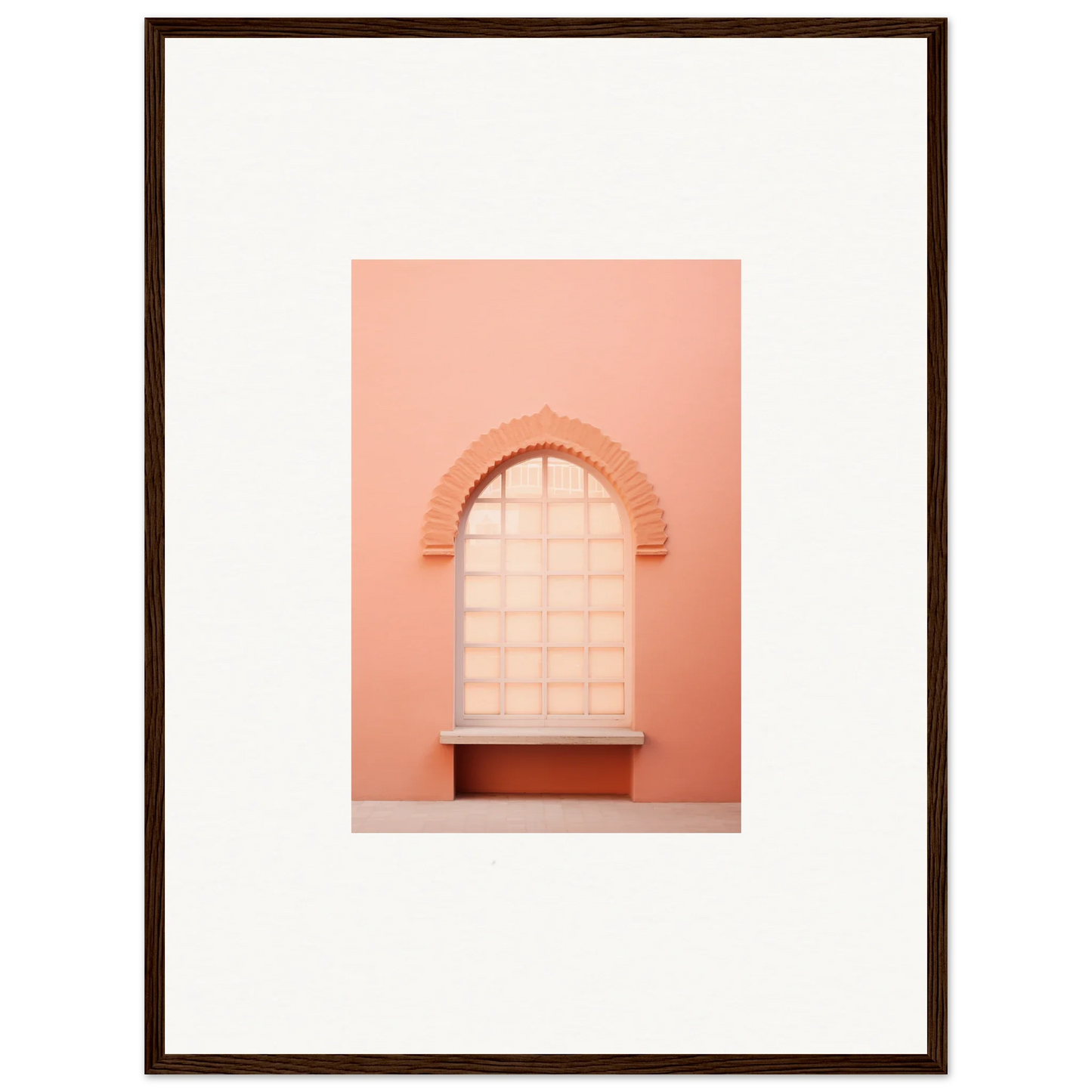 Arched window niche in peachy-pink tones from Windows Morning Whisper special edition art™