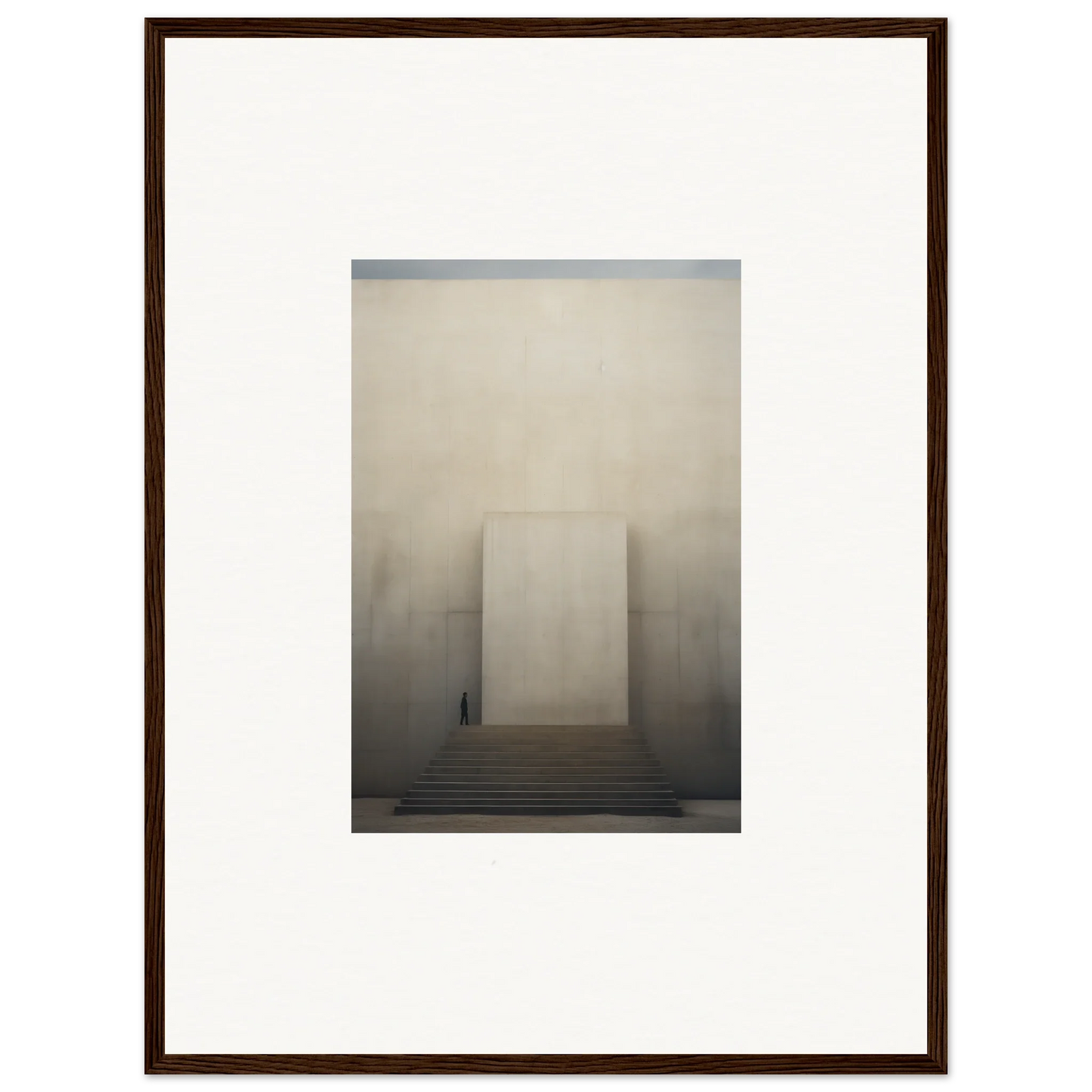 Framed black and white misty monolith in Portal Eventide Abstract special edition art™