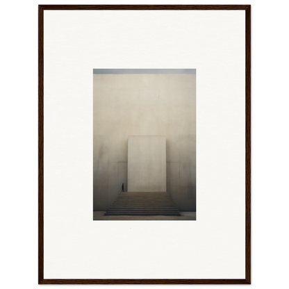 Framed black and white misty monolith in Portal Eventide Abstract special edition art™