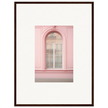 Arched window with gridded panes on a pink wall from Pink Sonata Vibrations special edition art™