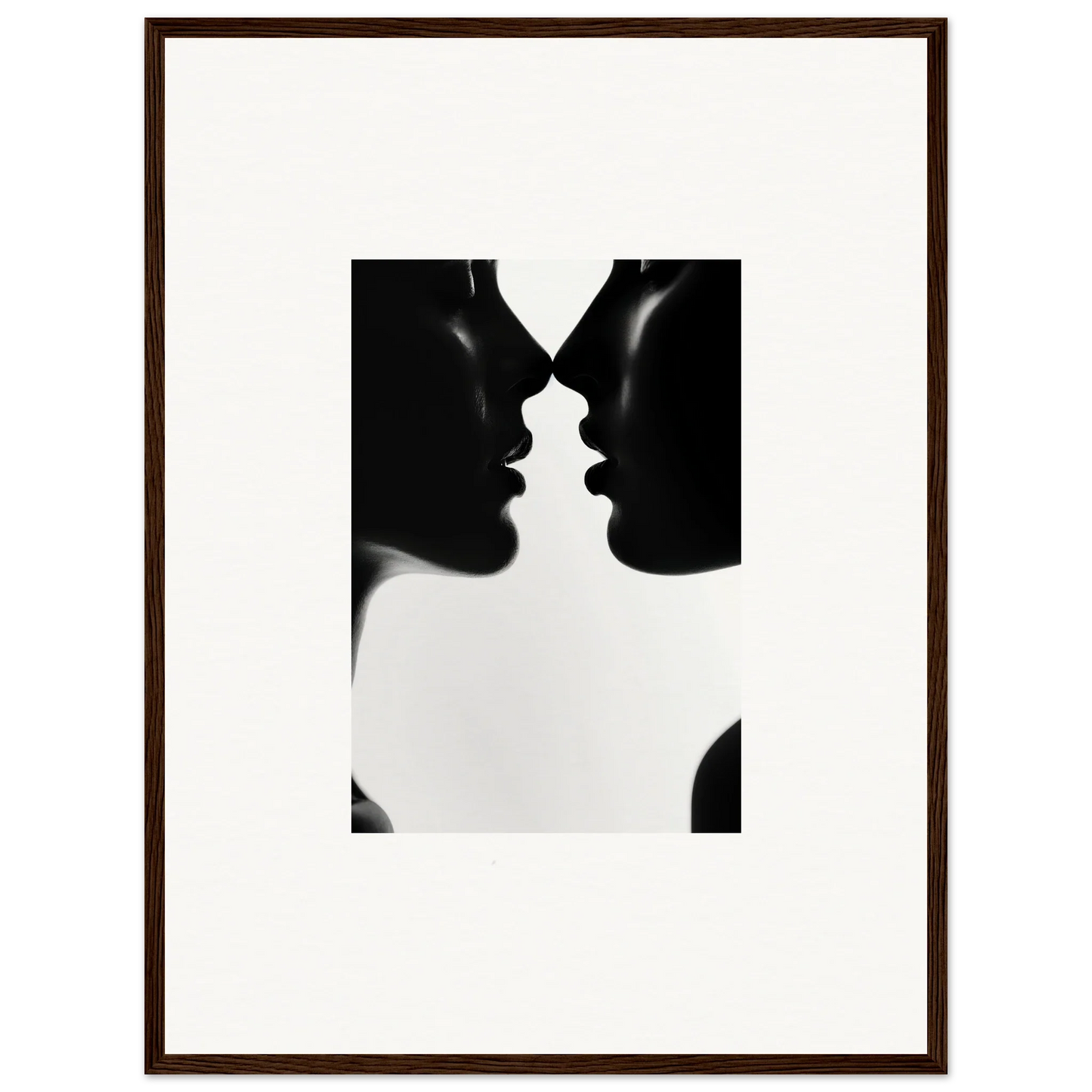 Two silhouettes almost kissing in Whispers Shadowdance Serenaa special edition art™