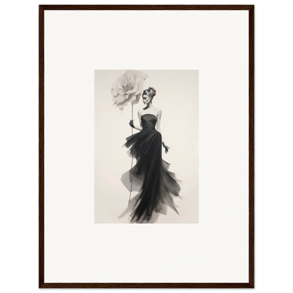 Elegant black and white fashion illustration for Opulent Reverie Lyrisans special edition art™