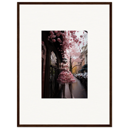 Cherry blossom tree in bloom, showcasing Petal Eccentricity Revealed framed wall art