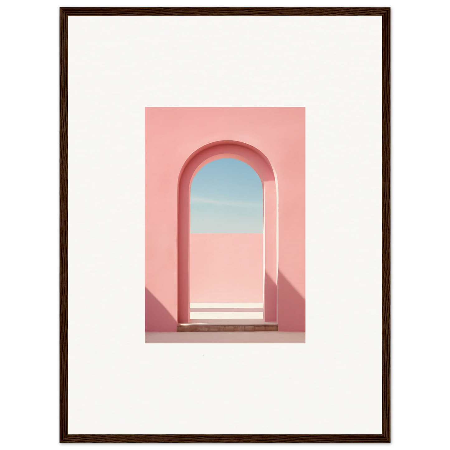 Pink arched doorway with blue sky in Echo of Horizons special edition art™