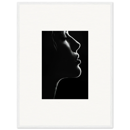 Dramatic silhouette with rim lighting for Velvet Void Sensation framed wall art