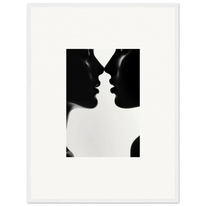 Two silhouetted profiles in an intimate pose for Whispers Shadowdance Serenaa art™