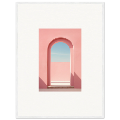 Pink arched doorway with blue sky view in Echo of Horizons special edition art™