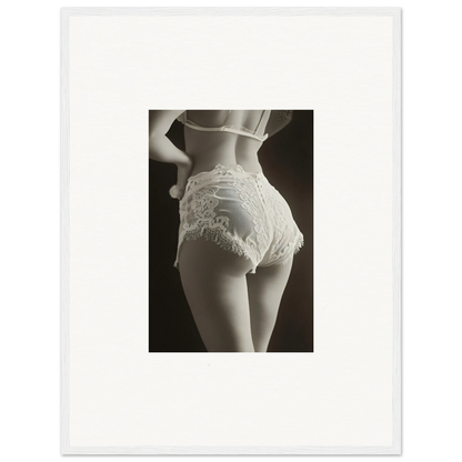 Woman’s lower back and hips in lace underwear for Transcendent Allure wall art