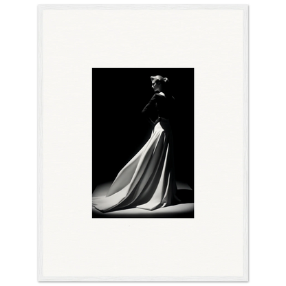 Dramatic black and white gown in Veiled Monochrome Journey special edition art™ piece