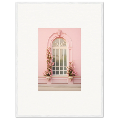 Charming pink arched window with climbing flowers in Vitalose Rose Sonnet special edition art™