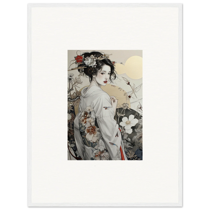 Traditional Japanese art of a geisha in floral kimono for Daydream Blossom Wistitudes