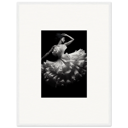 Graceful dancer in white dress from Nocturnal Flourishbyen special edition art™