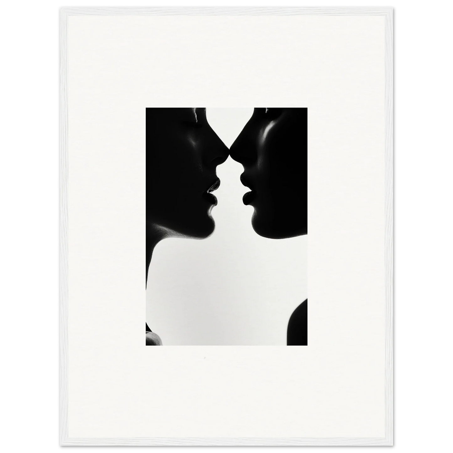 Two silhouetted profiles in a near-kiss pose from Shadowed Sédual Symphony art™