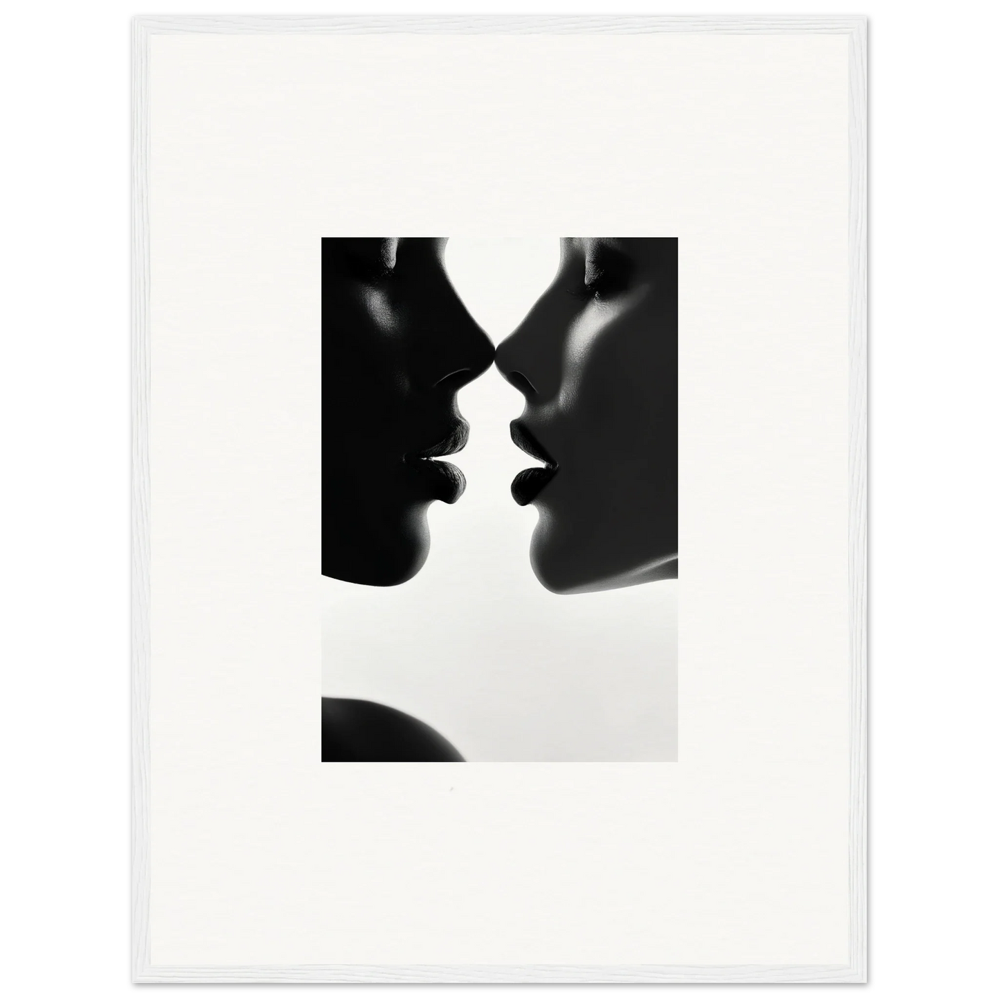 Two silhouetted profiles in mirror-like symmetry from Lattices of Ephemera special edition art™