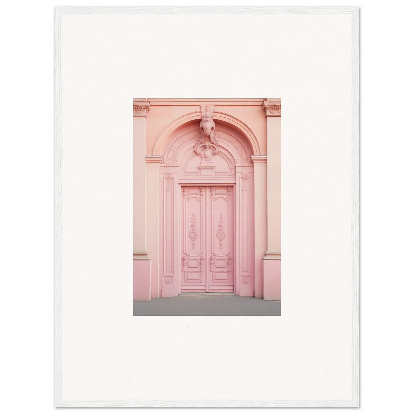 Ornate pink arched doorway showcasing Porphyr Pink Processions special edition art™