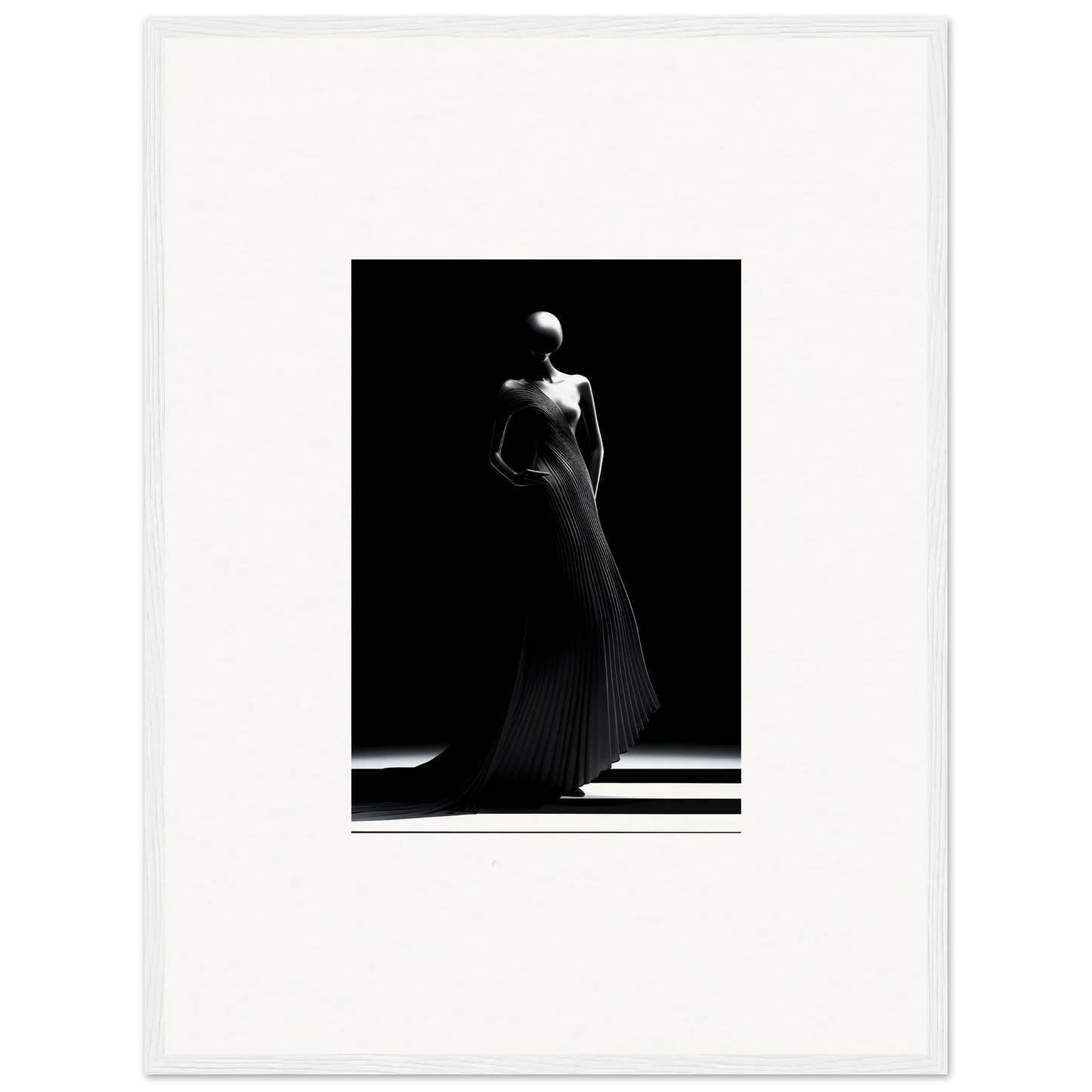 Elegant figure in flowing pleated gown from Echoes Velvet Mirage special edition art™