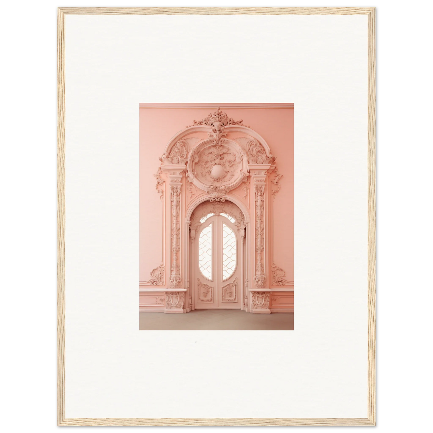 Ornate pink Baroque doorway in Ether Pendantia Portal special edition art™ display