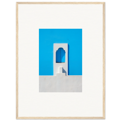 Minimalist photo of a white bell tower and blue sky for Oikos Cerulean Aperturearches