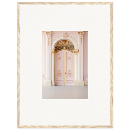 Ornate pink double door with gold trim in Regal Must framed wall art special edition