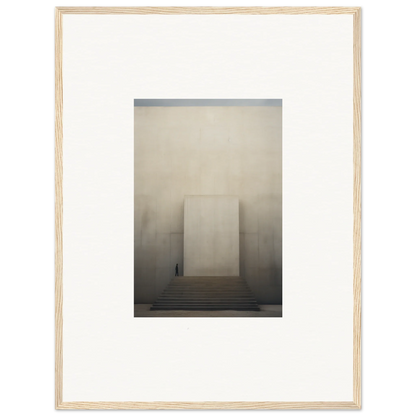 Framed minimalist photo of a misty rectangular structure from Portal Eventide Abstract