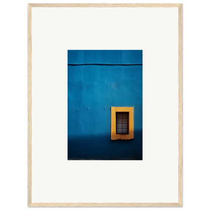 Yellow-framed window on a blue wall in Hypercolor Dreamscape Longitude design