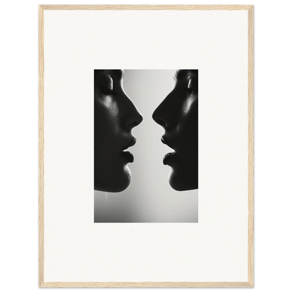 Silhouetted profiles in black and white for Echo’s Embrace special edition art™