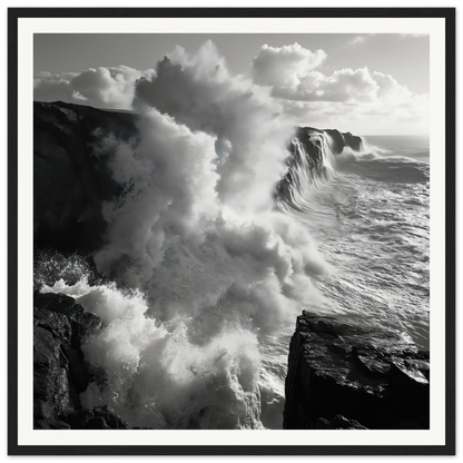 Powerful ocean waves crash on cliffs in Ocean’s Mighty Whisper special edition art™