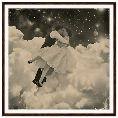 A figure in a white dress floating through clouds in Eternal Cosmic Swoon special edition art