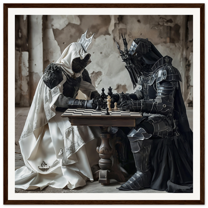 Two armored figures playing chess in Mind’s Naissance Battle special edition art™